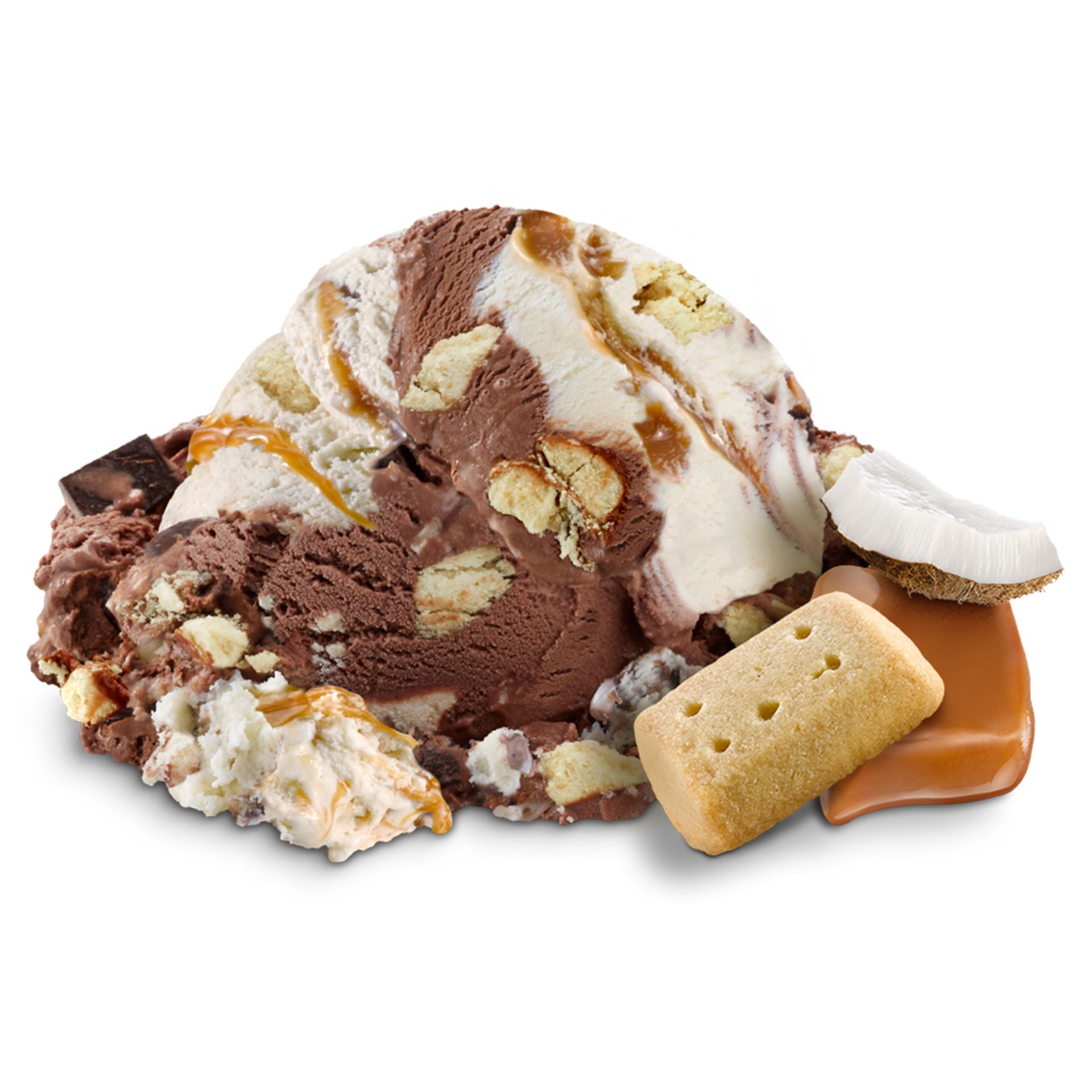 Scoop of Ice Cream with ingredients