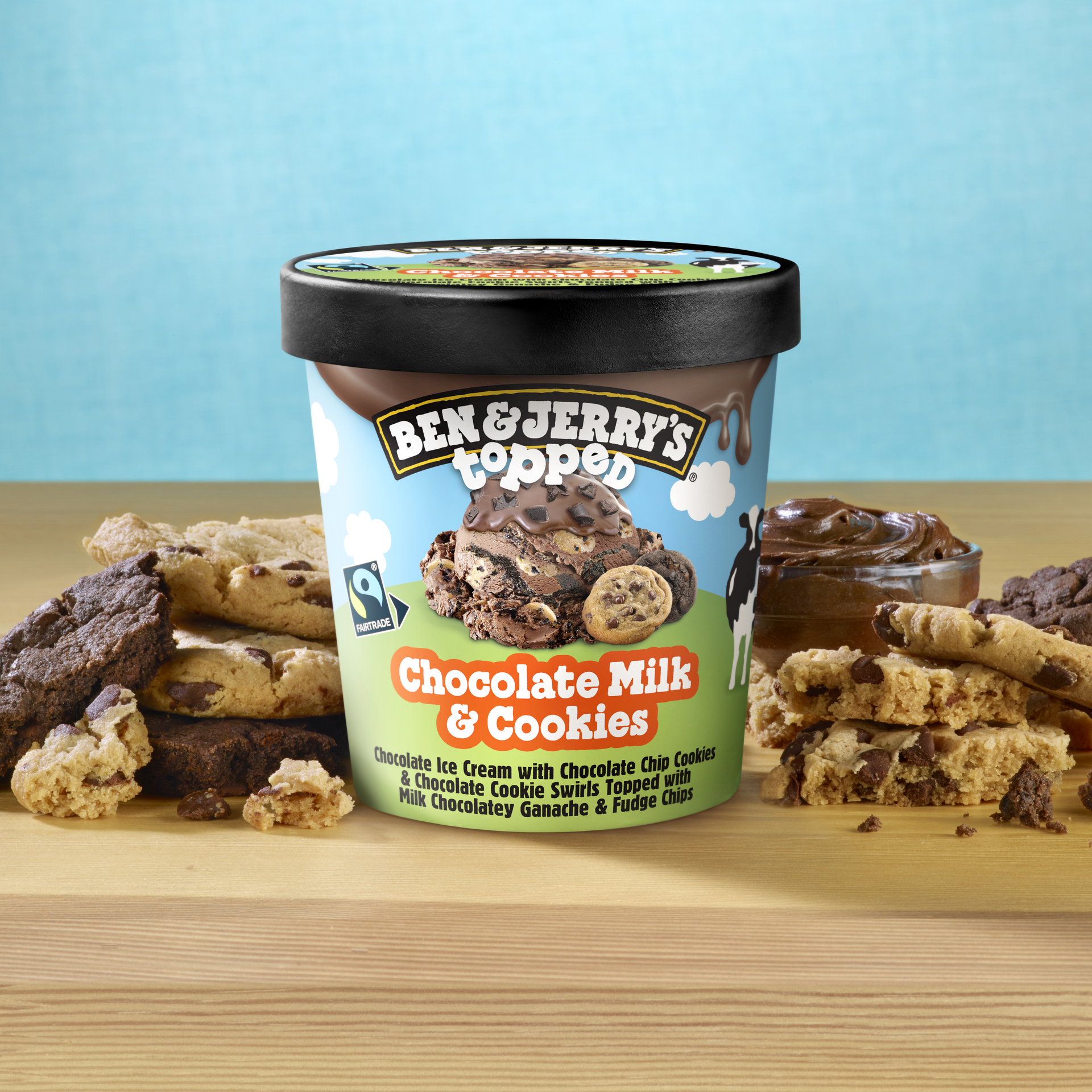 Chocolate Milk & Cookies Topped Pint