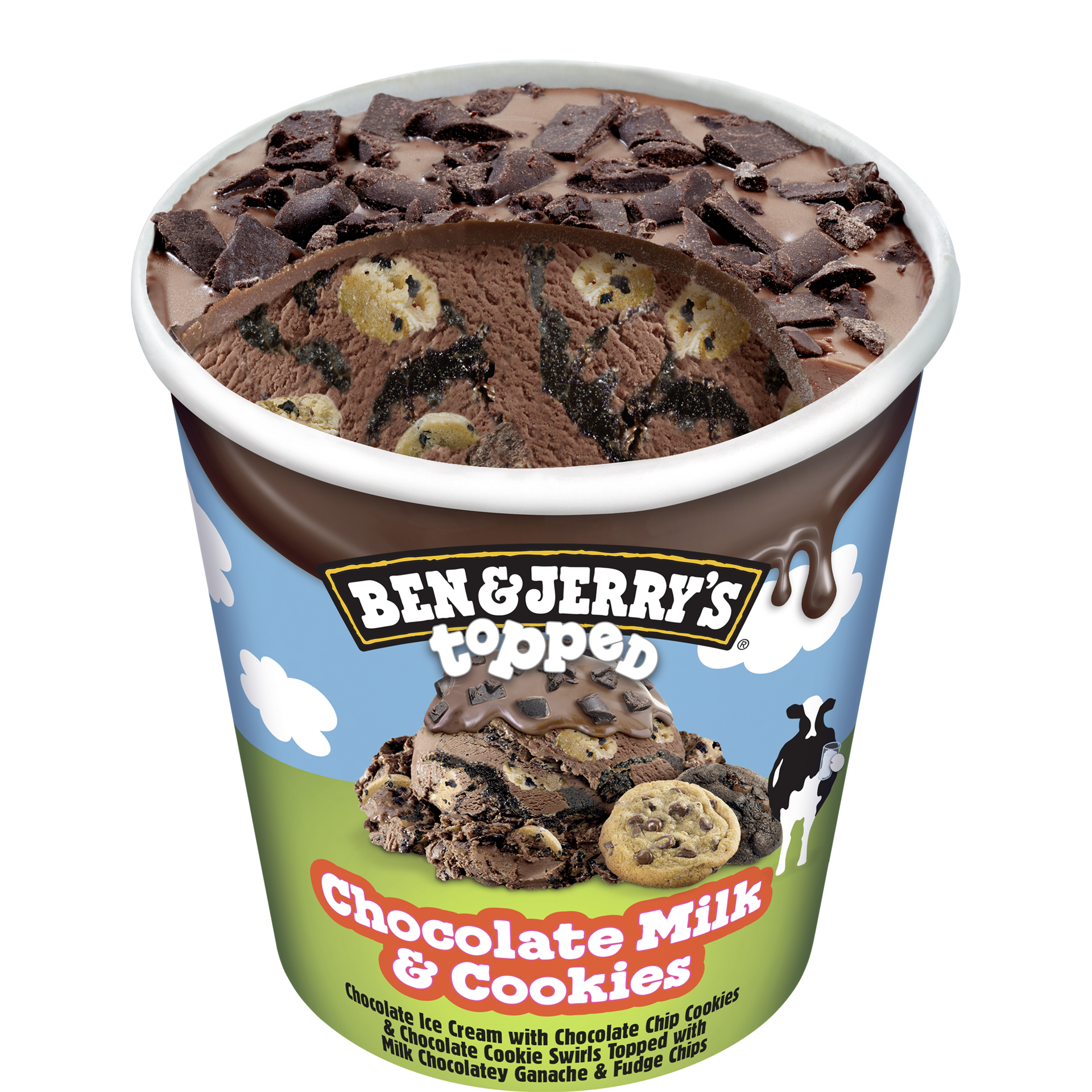 Chocolate Milk & Cookies Topped Pint