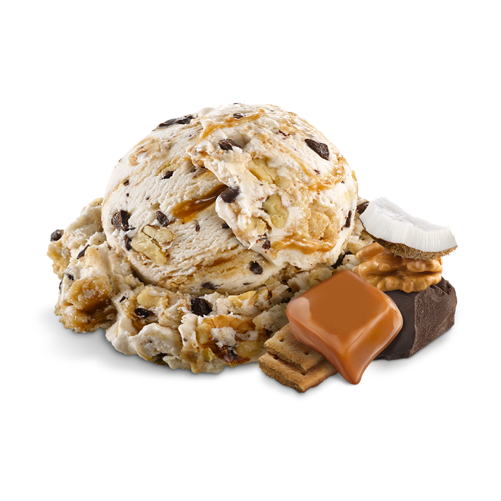 Scoop of Ice Cream with ingredients