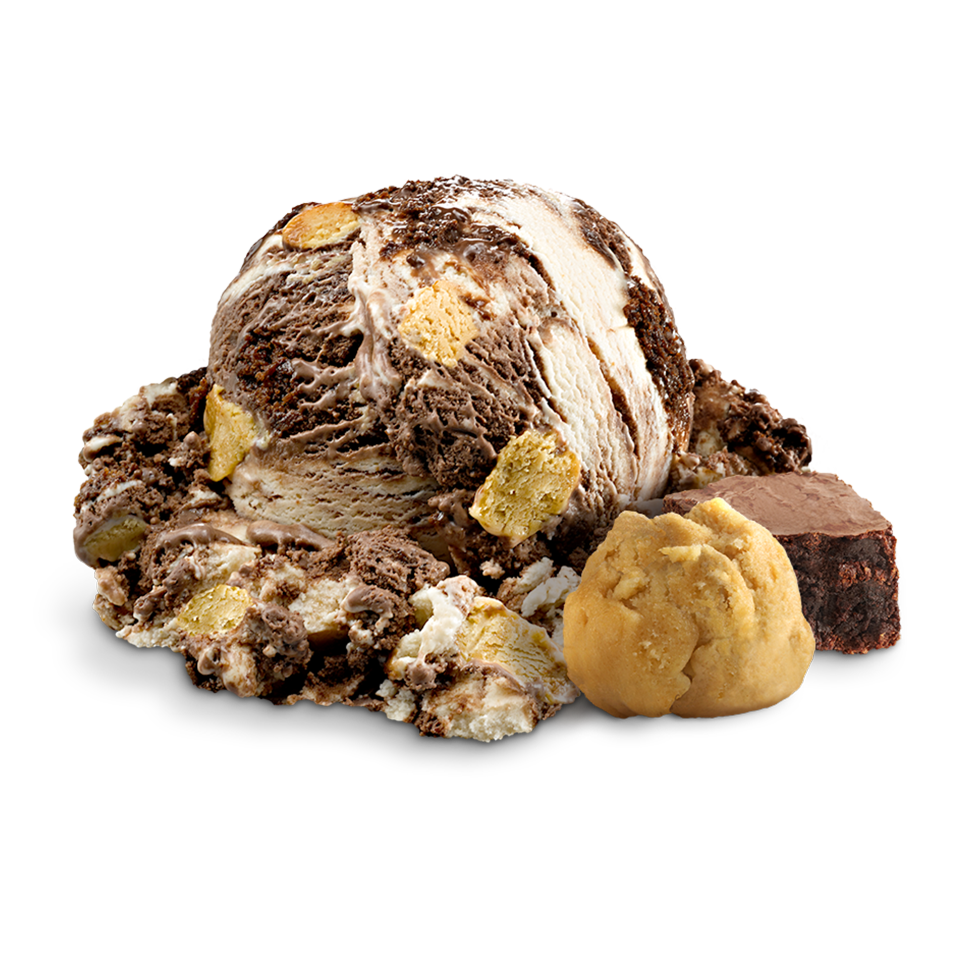 Scoop of Ice Cream with ingredients