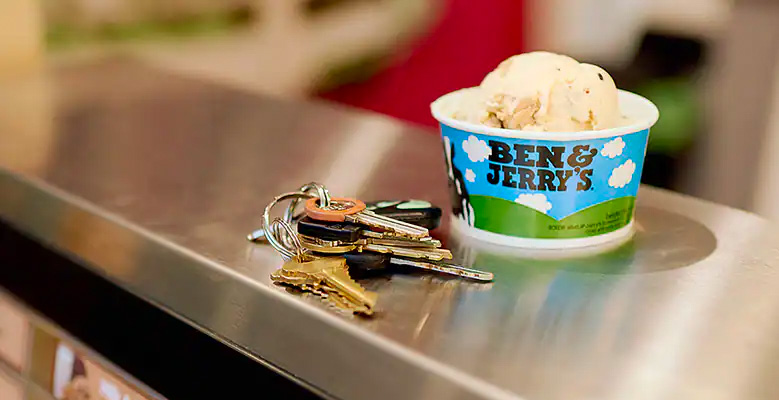 car keys on countertop