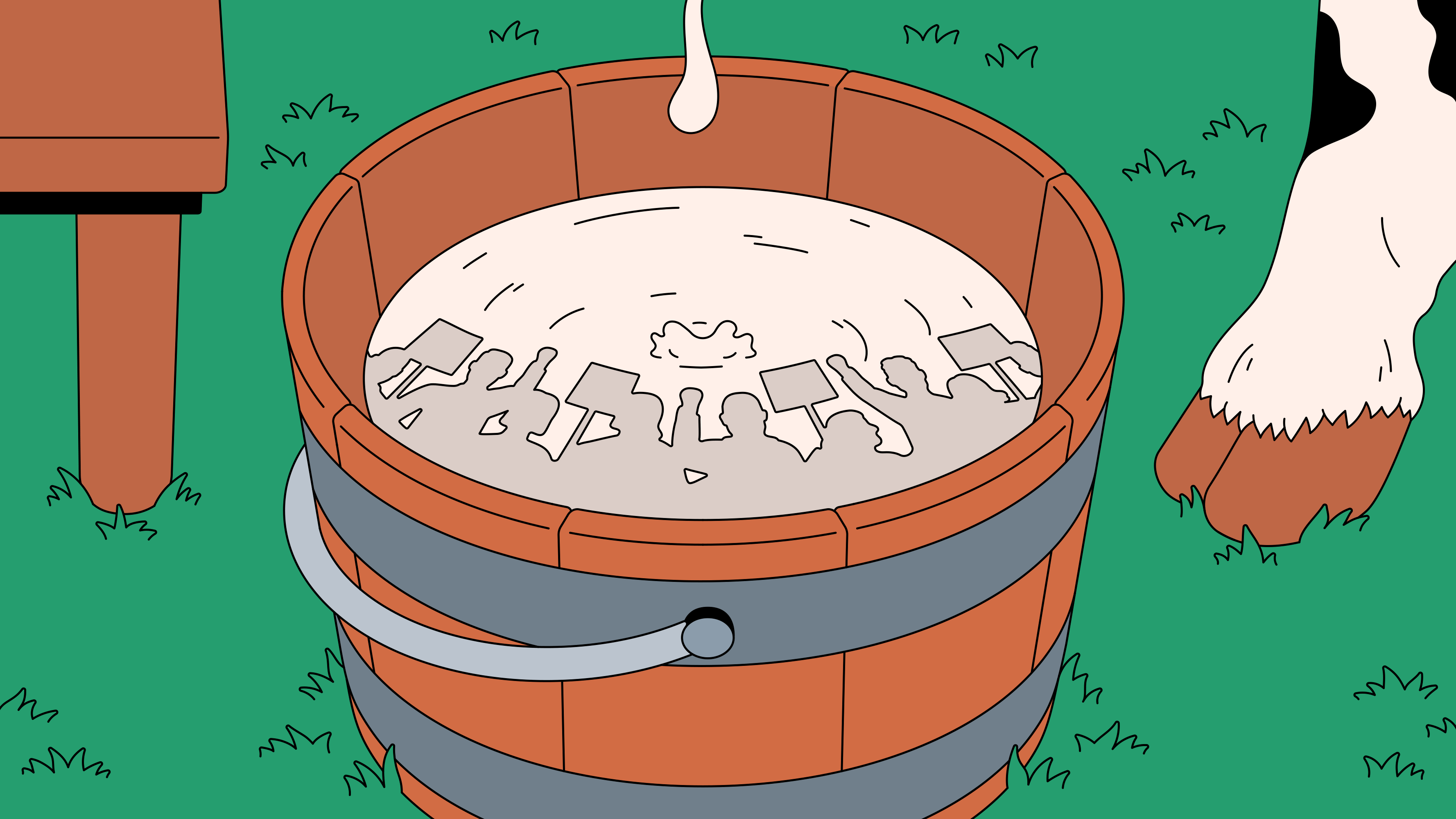 Inmate putting ballot in box