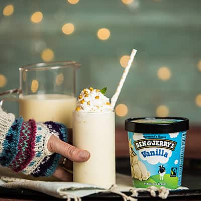 Ben & Jerry's Very Merry Eggnog Milkshake