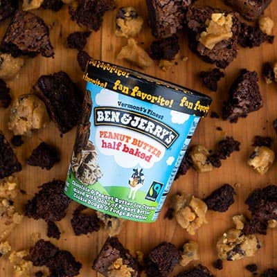 Pint of Peanut Butter Half Baked ice cream