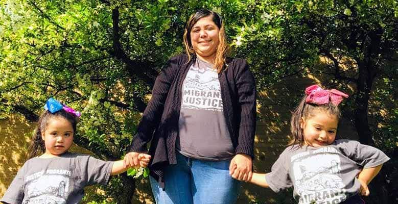 Thelma Gomez with her two daughters.